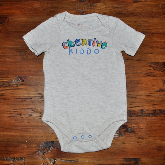 New CAT & JACK Creative Kiddo S/S Bodysuit - Picture 2 of 4